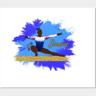 Simone Biles Silhouette Art Posters and Art